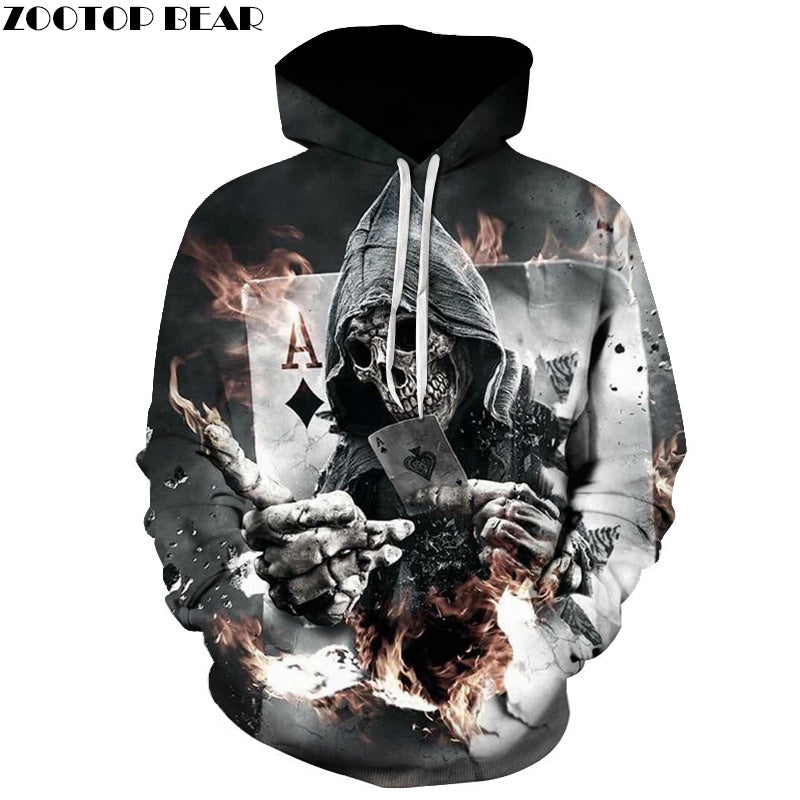 Ace Of Diamond Skull Hoodie