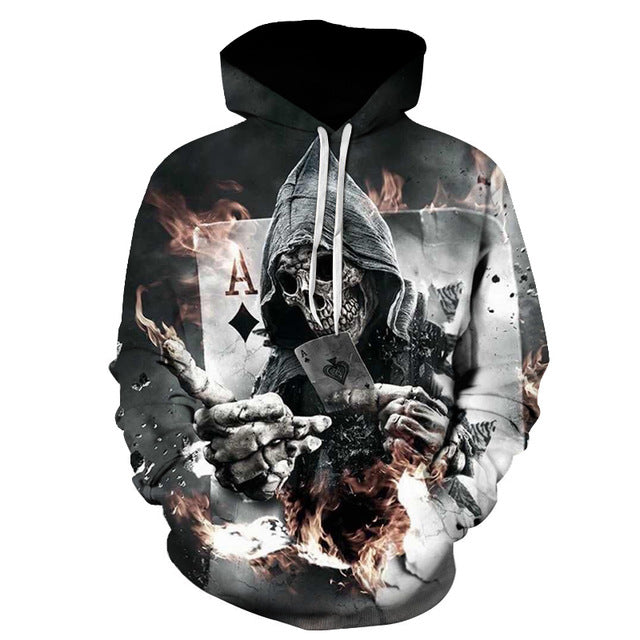 Ace Of Diamond Skull Hoodie