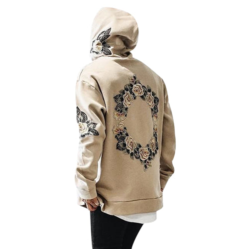 Casual Flower Print Hoodie